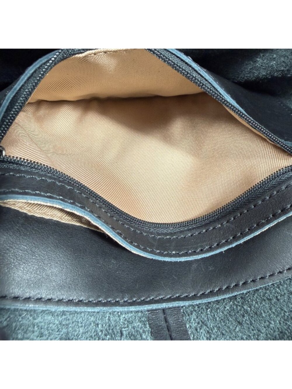 The Sak Los Feliz Slouchy Boho Tote Black Leather Moroccan Lasercut + Tassels - Picture 11 of 12